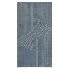 Ковер 1,6х2,3 м прямоугольный Soft голубой - фото 1