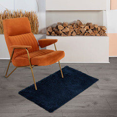 Ковер 1х2 м прямоугольный Dino темно-синий - фото 2