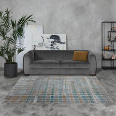 Ковер 0,8х1,5 м прямоугольный Ginza серо-зеленый - фото 2