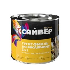 Грунт-эмаль по ржавчине Сайвер 3в1 серая 0,8 кг