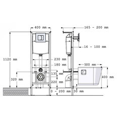 Инсталляция Di для подвесного унитаза с кнопкой белой (6551) - фото 3