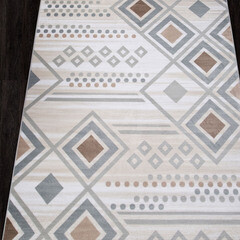 Ковер 0,8х1,5 м прямоугольный Valencia Deluxe D962 кремово-голубой - фото 3