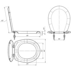 Сиденье для унитаза Инкоэр Каскад полипропилен без микролифта быстросъемное (0436) - фото 2