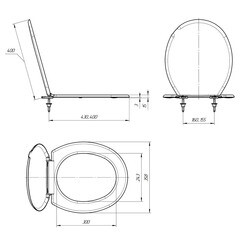 Сиденье для унитаза Инкоэр Стандарт полипропилен без микролифта быстросъемное (6353) - фото 5