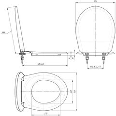 Сиденье для унитаза Инкоэр Универсал полипропилен без микролифта быстросъемное (0504) - фото 5