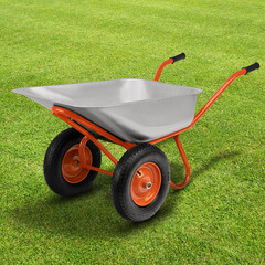 Тачка садово-строительная двухколесная Строймаш 90 л 250 кг (17033/17010) - фото 2