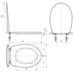 Сиденье для унитаза Инкоэр Элисса-Н полипропилен без микролифта быстросъемное (1808) - фото 5
