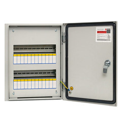 Щит распределительный навесной EKF Basic ЩРН-24 металлический IP54 395х310х120 мм 24 модуля с замком - фото 11