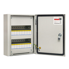 Изображение товара Щит распределительный навесной EKF Basic ЩРН-24 металлический IP54 395х310х120 мм 24 модуля с замком