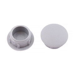 Заглушка декоративная пластиковая d12 мм светло-серая (30 шт.) - фото 1