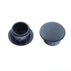 Заглушка декоративная пластиковая d8 мм черная (35 шт.) - фото 1