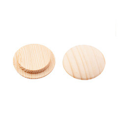 Заглушка декоративная деревянная d35х2,5 мм сосна (4 шт.) - фото 1