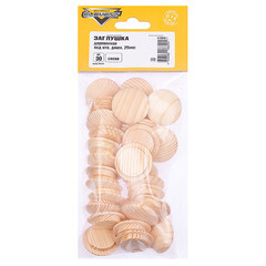Заглушка декоративная деревянная d25 мм сосна (30 шт.) - фото 2