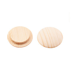 Заглушка декоративная деревянная d35х2,5 мм сосна (15 шт.) - фото 1