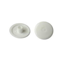 Заглушка декоративная пластиковая на мебельную стяжку HEX d7 мм белая (50 шт.) - фото 1