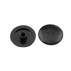 Изображение товара Заглушка декоративная пластиковая на мебельную стяжку HEX d7 мм черная (50 шт.)