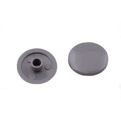 Заглушка декоративная пластиковая на мебельную стяжку HEX d7 мм серая (50 шт.) - фото 1