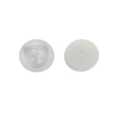 Заглушка декоративная пластиковая на шуруп №2 белая (50 шт.)