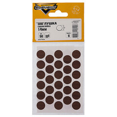 Заглушка декоративная d14 мм самоклеящаяся дуб (50 шт.) - фото 2