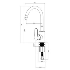 Смеситель для кухни Milardo Poli хром с высоким изливом однорычажный (POLSBJ0M05) - фото 9