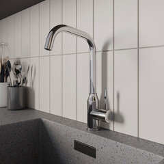 Смеситель для кухни Milardo Meal хром с высоким изливом однорычажный (M01SBL0M05) - фото 3