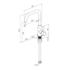Смеситель для кухни Milardo Meal хром с высоким изливом однорычажный (M01SBL0M05) - фото 9