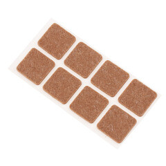 Изображение товара Подпятник фетровый 20х20 мм самоклеящийся темный (8 шт.)