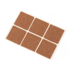 Подпятник фетровый 35х35 мм самоклеящийся темный (6 шт.) - фото 1