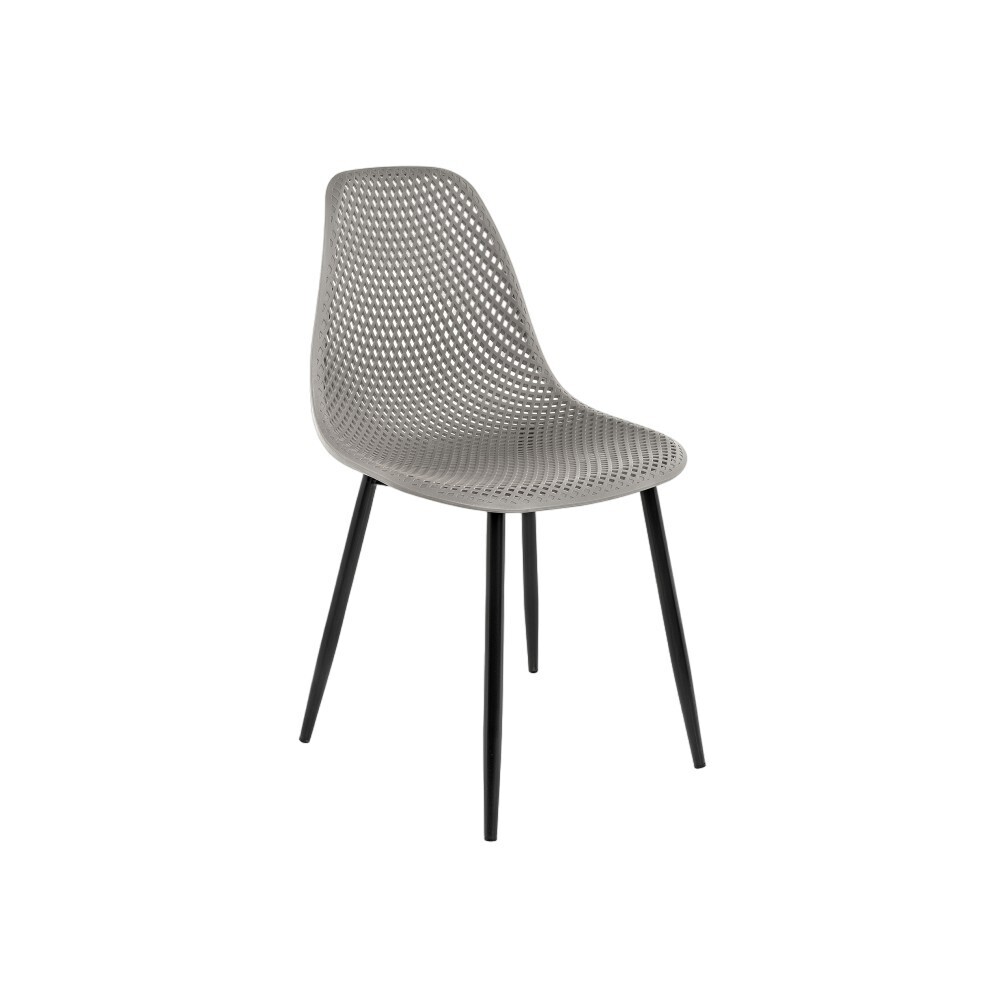 Изображение товара Стул Vero серый из пластика и металла для кухни и офиса