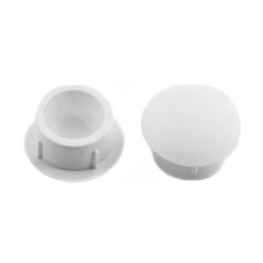 Заглушка декоративная пластиковая d12 мм белая (30 шт.) - фото 1