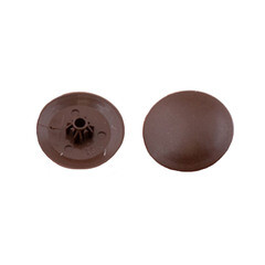 Изображение товара Заглушка декоративная пластиковая на мебельную стяжку HEX d5 мм коричневая (40 шт.)