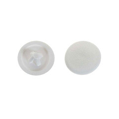 Заглушка декоративная пластиковая на мебельную стяжку PZ d5 мм белая (40 шт.) - фото 1