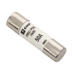 Изображение товара Вставка плавкая EKF PROxima ПВЦ 50А 50 кА 220 В цилиндрическая (10 шт.) (pvc-14x51-50)