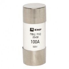 Вставка плавкая EKF PROxima ПВЦ 100А 50 кА 220 В цилиндрическая (10 шт.) (pvc-22x58-100) - фото 2