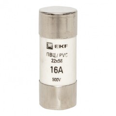 Вставка плавкая EKF PROxima ПВЦ 16А 50 кА 220 В цилиндрическая (10 шт.) (pvc-22x58-16) - фото 2