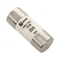 Изображение товара Вставка плавкая EKF PROxima ПВЦ 20А 50 кА 220 В цилиндрическая (10 шт.) (pvc-22x58-20)