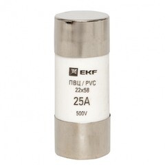 Вставка плавкая EKF PROxima ПВЦ 25А 50 кА 220 В цилиндрическая (10 шт.) (pvc-22x58-25) - фото 2