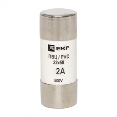 Вставка плавкая EKF PROxima ПВЦ 2А 50 кА 220 В цилиндрическая (10 шт.) (pvc-22x58-2) - фото 2