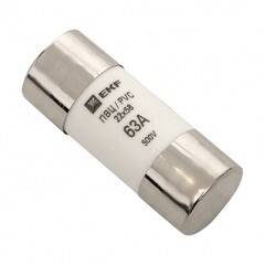 Изображение товара Вставка плавкая EKF PROxima ПВЦ 63А 50 кА 220 В цилиндрическая (10 шт.) (pvc-22x58-63)