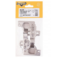 Петля мебельная Click 110° полунакладная с ответной планкой и доводчиком (2 шт.) - фото 2
