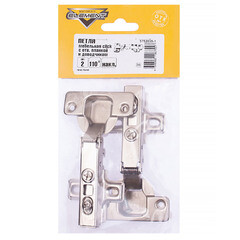Петля мебельная Click 110° накладная с ответной планкой и доводчиком (2 шт.) - фото 2
