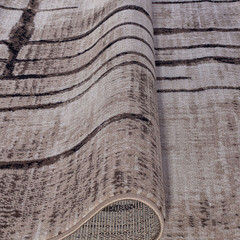 Ковер 0,8х1,5 м прямоугольный Sierra D717 коричнево-бежевый - фото 2