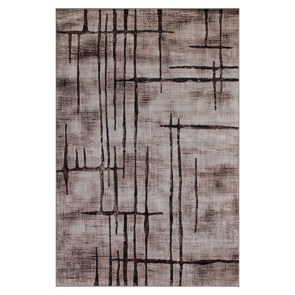 Ковер 0,8х1,5 м прямоугольный Sierra D717 коричнево-бежевый