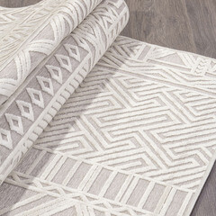 Ковер 1х1,4 м прямоугольный Genova 938558 696962 светло-серый - фото 3