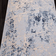 Ковер 0,8х1,5 м прямоугольный Luga 150200 7 сине-серый безворсовый - фото 4