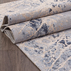 Ковер 0,8х1,5 м прямоугольный Luga 150200 7 сине-серый безворсовый - фото 3