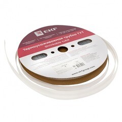 Трубка термоусадочная EKF PROxima ТУТ 12/6 мм бесцветная (50 м) - фото 3