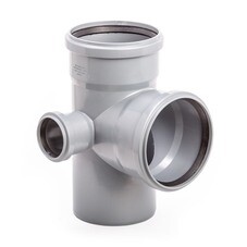 Крестовина Lammin d110х110х50 мм 87,5° пластиковая двухплоскостная левая для внутренней канализации (Lm35021010050)