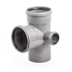 Изображение товара Крестовина Lammin d110х110х50 мм 87,5° пластиковая двухплоскостная правая для внутренней канализации (Lm35021010150)