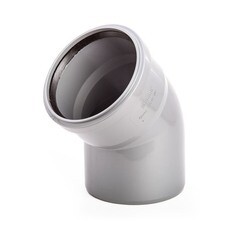 Изображение товара Отвод Lammin d110 мм 45° пластиковый для внутренней канализации (Lm35040011045)